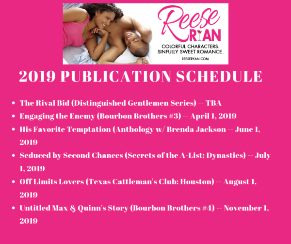 Reese Ryan 2019 Publication Schedule